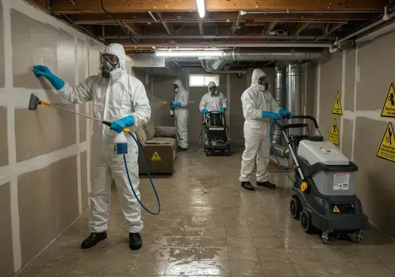 Basement Moisture Removal and Structural Drying process in Oconee County, GA